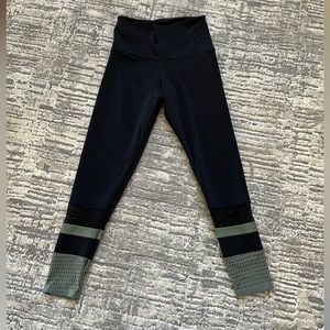 Onzie Black and Green Leggings- Small/Medium